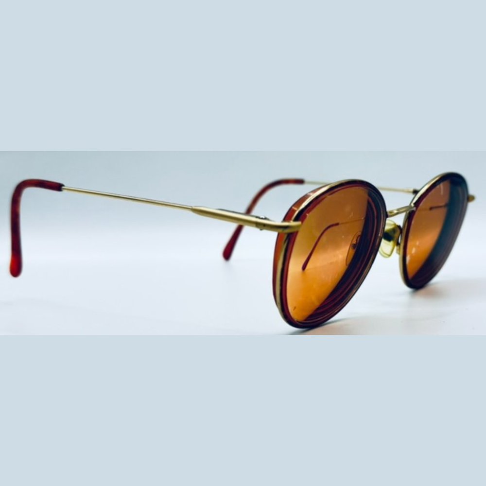 Vintage Marine Tortoise & Gold Oval Sunglasses Frames Only
